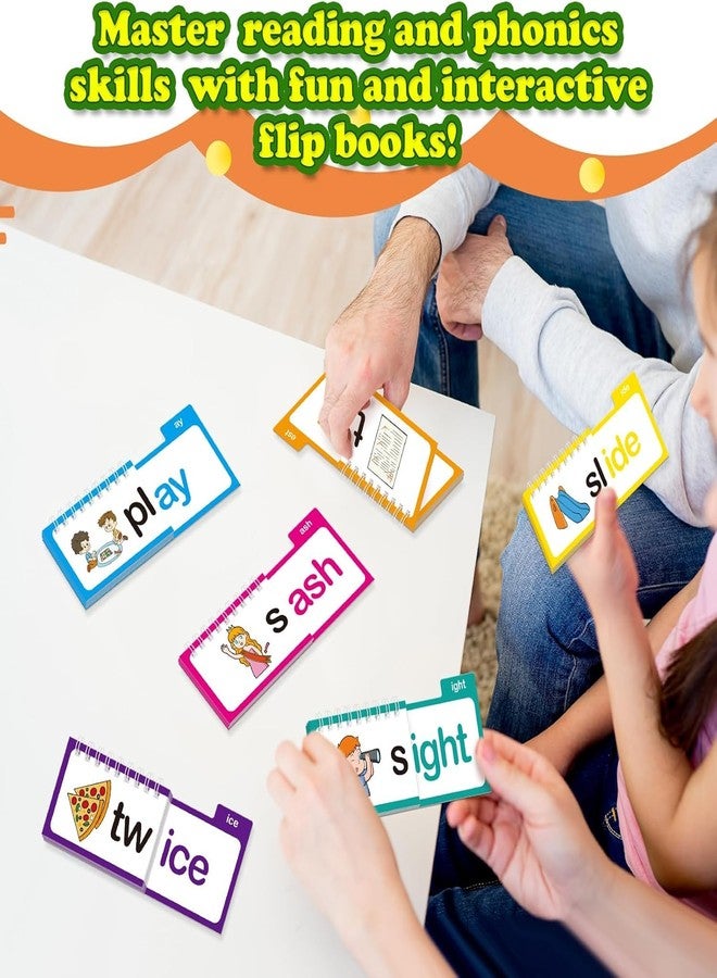 VQLORA Word Family Build Book, Read and Read and Rhyme flip Book, Read and Rhyme flip Books Phonics, 30 Read and Rhyme flip Books for Kids, Sight Words Rhyming Games for Kids - Image 5